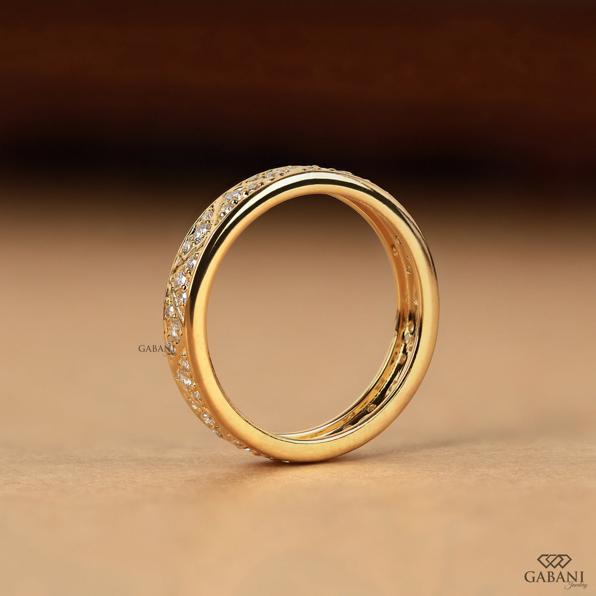 gabani jewelry pave diamond zig zag eternity band lab grown diamonds in yellow gold wedding ring