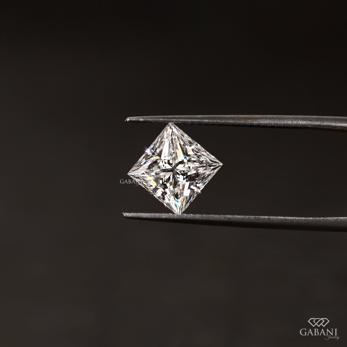 princess cut lab grown diamond loose square diamond IGI certified for custom jewelry