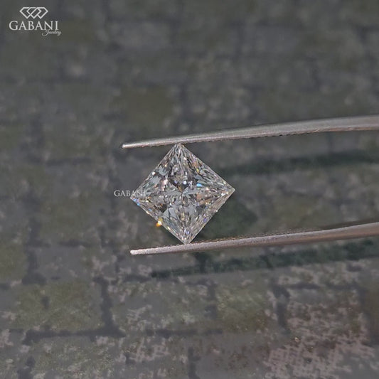 loose princess cut lab grown diamond square stone for engagement ring setting