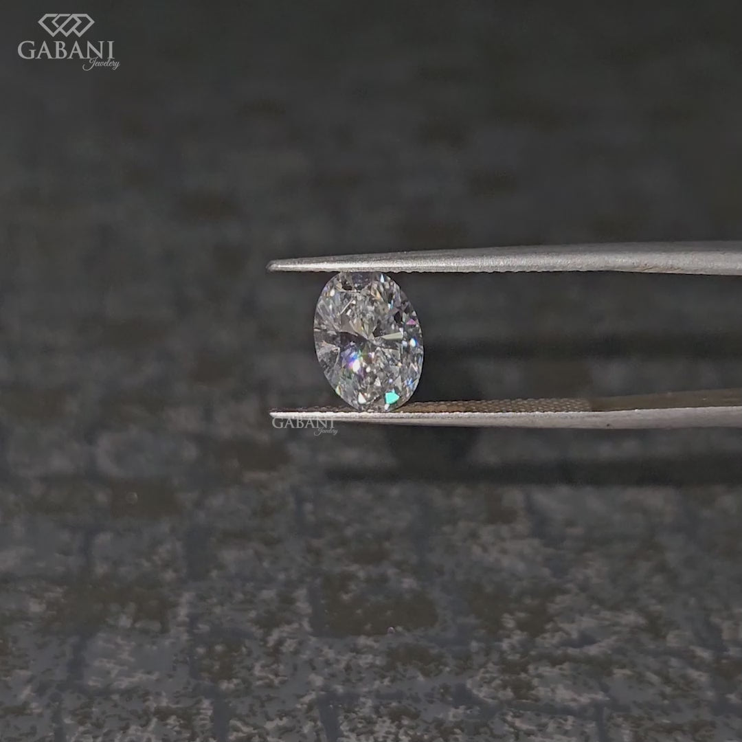 igi certified oval cut lab grown diamond for custom engagement ring setting
