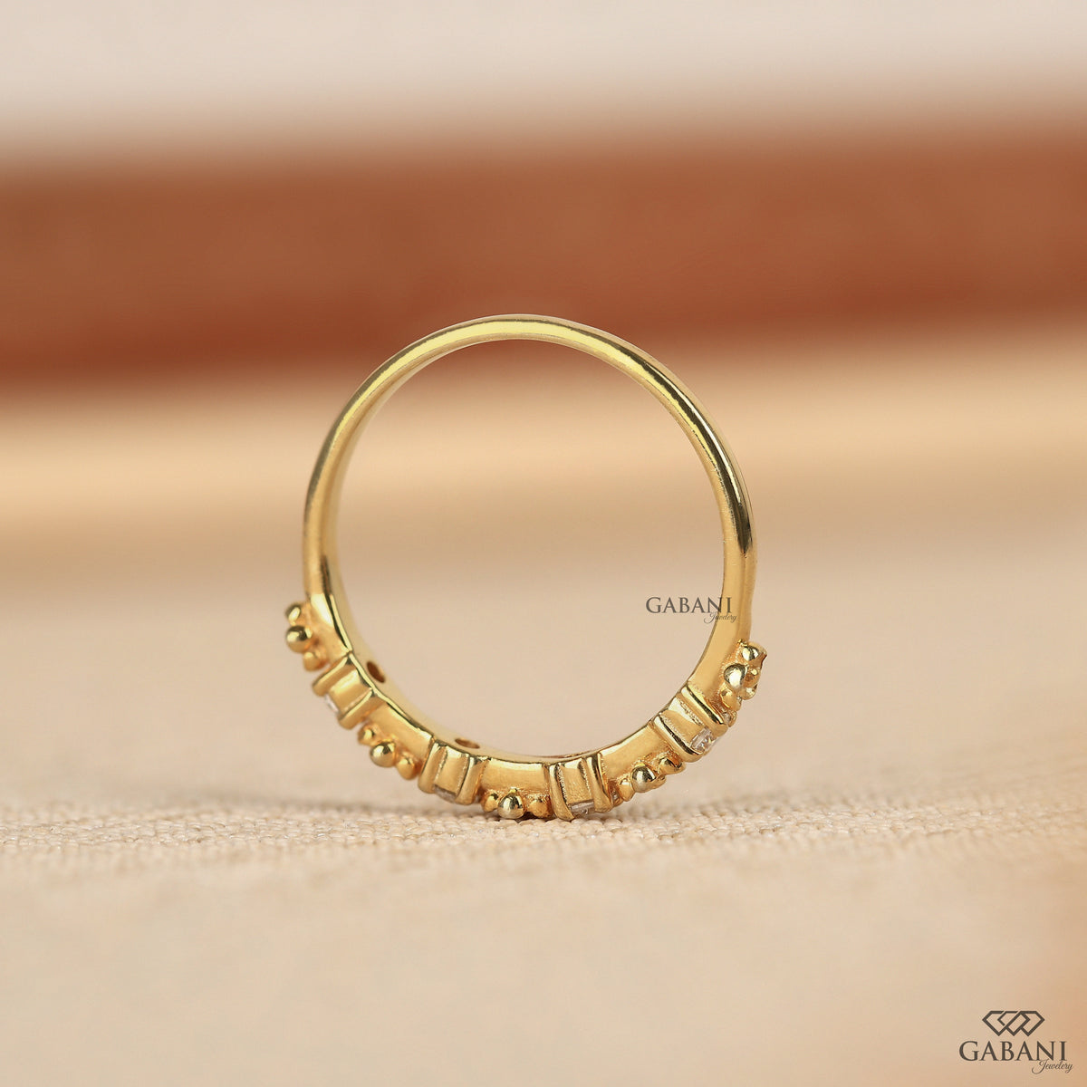 floral design lab grown diamond ring with a slim band and understated everyday style