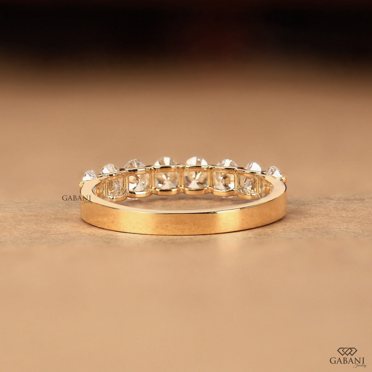 8 stone oval diamond band in lab grown diamond style by gabani jewelry