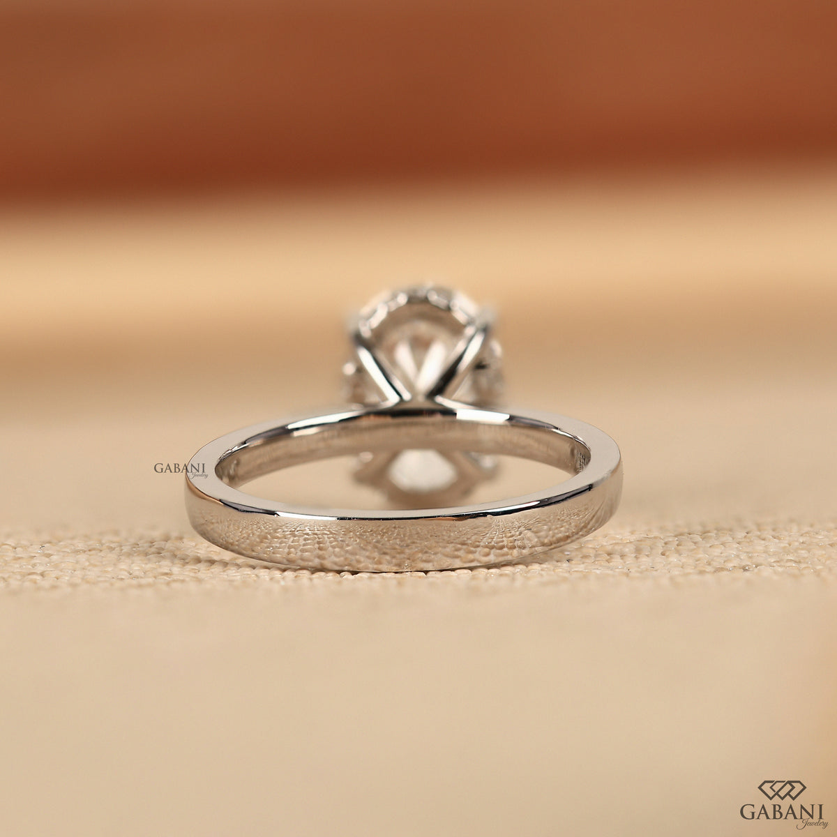 lab grown oval diamond solitaire ring with secure basket setting